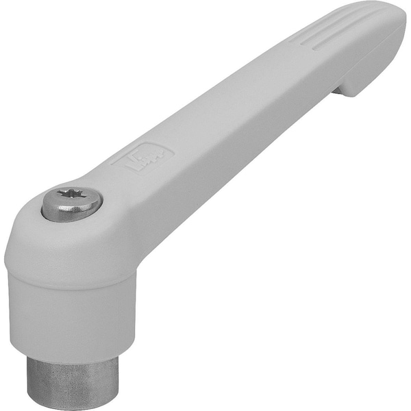 Adjustable Handle Size:3 M10, Plastic Gray Ral7035, Comp:Stainless Steel